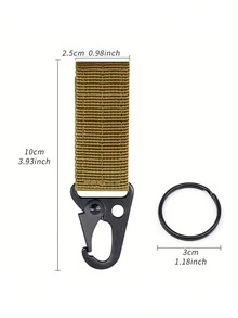 1 móc khóa carabiner hợp kim kẽm bền chắc - Khóa lưới đa năng ngoài trời kèm móc chìa khóa và kẹp thắt lưng, thích hợp cho leo núi và cắm trại, phụ kiện cắm trại, móc khóa leo núi chiến thuật ngoài trời, túi đựng móc khóa, móc thắt lưng đa năng, móc lưới nylon, móc leo núi, móc móng vuốt đại bàng. - Nhiều màu - Xem 4