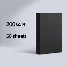 50 Sheets A4 Black/White/Brown Cardstock, 200gsm/300gsm Thick Kraft Paper - 50 A4 Sheets - View 11