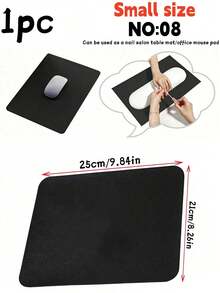 2件/套：大号和小号纤维皮革美甲垫，彩色可折叠美甲手托垫，适用于美甲扶手，柔软超细纤维皮革指甲垫，防水、防污、耐用扶手垫，也可作为办公室键盘/鼠标垫使用，是圣诞节/新年/生日送给朋友的理想礼物。 - 藕粉色 - 查看 13