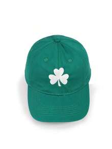 1pc's Day Women's Baseball Caps Clover Embroidery Luck Green Hat Breathable Women's Accessories Holiday Celebration Gifts Sunscreen Hat - Shamrock - 查看 3
