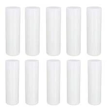 PromoClick Paquete de 10 Cilindros de Plástico con Tapa Enroscable y Cuerpo de Color - Blanco - Ver 6