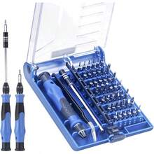 VCELINK 45-In-1 Magnetic Precision Screwdriver Set With 42 Bits & Tweezers Extension Shaft - Mini Small Screwdriver Kit Suitable For PC, Phone, Laptop Repair, Electronics, Smartphones, Tablets, Devices - Professional Kit - Blue - View 2