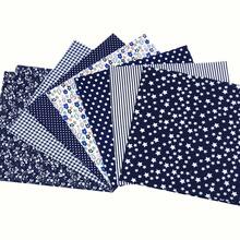 7pcs DIY Fabric Set, Pre-Cut Pure Cotton Fabric, Suitable For DIY Sewing, Quilting And Scrapbooking Crafts - Royal Blue - View 3