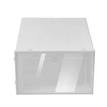 SHIOUCY 24 Pcs Foldable Clear Shoe Storage Box Case Sneaker Container Stackable Organizer NEW - White - View 5