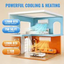 WANAI 12000BTU MINI Split Air Conditioner, 17 SEER2  115V Inverter System,  Covers Up To 750 SQ.FT. Complete Installation Kit Included - 查看 2