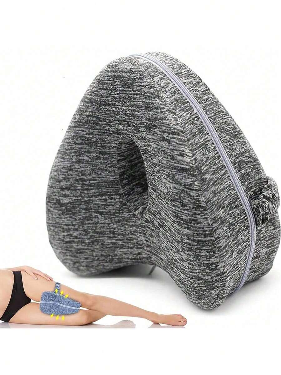 1PC Leg Pillow, Ergonomic Side Sleeping Pillow, Memory Foam Knee Pillow, Adjustable Strap Design, Side Lying Leg Support Pad, Equipped With Detachable Washable Pillowcase, High-Quality Bedding Household Items. - Multicolor - View 1