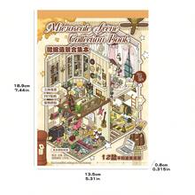 New 3D Architectural Design Sticker Book, 12 Unique Modern Art House Scenes, Christmas, Halloween, Thanksgiving Party Decor, Gift, Gathering Toy, Multiple Sizes Available - Multicolor - View 3