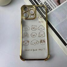 こちらの手なぞりきスタイルのかわいい動物の頭の電話ケースは、衝撃吸収のための4つのコーナーのエアバッグと、落ちるから電話を効果的に保護するするための高い透明性TPUコーティングが特です。 17、16、15、14、13、12、11 Plus、17 Pro、17 Pro Max、17 Air、および17シリーズに適しています。 お友達、愛する人、または自分自身を分けるへの完璧なクリスマスプレゼントです。 - ゴールド - チェックする 2