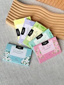 100pcs/Pack Portable Detachable Fragrant Facial Blotting Paper, Makeup Tool - Multicolor - View 5