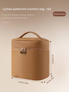 Multi-Functional, Portable, Large-Capacity Cosmetic Bag With Partitioned Storage Design, Waterproof PU Material, And Exquisite Double Zippers. Easily Accommodates Lotions, Creams, And Makeup Tools. - Multicolor - View 12