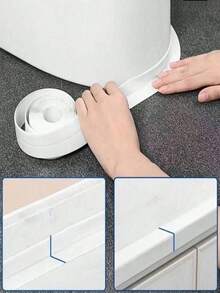 自粘防水密封胶带，适用于浴室和卫生间，可用于密封浴缸和墙壁，也可作为水槽/浴室/卫生间/地板/边缘的密封条，浴室装饰密封胶，秋季装饰 - 白色 - 查看 8