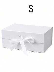 1pc White Foldable Gift Box, Gift Packaging Box, Universal Gift Box For Family And Friends, Holiday Gifts - White - View 9