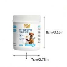 PC Petclear Pet Eye Wipes, Gently Cleanse And Wipe Away Eye Discharge, Tear Stains And Debris Around Pet's Eyes, Maintain Eye Hygiene And Comfort, Convenient And Effective Cleaning Without Water - White - View 13