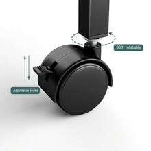 Soporte de impresora móvil con ruedas - Carro de impresora de 3 niveles - Construcción de madera y metal - Mesa de impresora grande con estantes para fax, fotocopiadora y escáner - Marrón - Ver 5