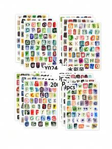 12pcs Vintage Letter Stickers, Small Ransom Letter Stickers, Suitable For Scrapbooking, Diary, Notebook, Laptop, Water Bottle, DIY Crafts, Gifts, Miscellaneous Journal - Multicolor - View 10