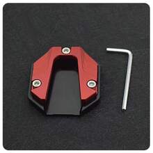 Motorcycle Side Stand Extension Pad, Aluminum Alloy Anti-Slip Stable Support Plate, Universal For Street Bikes, Scooters And Touring Motorcycles. Wider Base Enhances Parking Stability, Prevents Sinking And Sliding. CNC Precision Machined Upgraded Accessory, Suitable For Daily Riding And Customization.