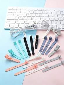 20个硅胶线缆整理器：让您的耳机、充电器和数据线整齐有序，方便取用！ - 彩色 - 查看 4