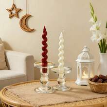 1pc 18cm (7.09 Inch) Home Decor Chunky Knit Candle, Best Friend Gift, Women's Gift, Winter Gift, Cute Candle, Suitable For Birthday, Indoor & Outdoor Use, Can Be Used As Emergency Lighting During Power Outage, Also Suitable For Weddings, Churches, Holidays, Birthday Parties And Gatherings As Pillar Candle - Multicolor - View 5