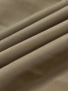 Set de 2 piezas para mujer: Top de manga larga con botones de unicolor y pantalones largos con cintura anudada, para primavera - Color marrón claro-1 - Ver 4