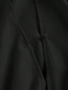 Pretty and Ole Váy không tay màu trơn cỡ lớn cho nữ, váy công sở thanh lịch (có thắt lưng) - màu đen - Xem 5