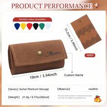 1 Set Guitar Lover Custom Guitar Pick Gift Box - 6pcs Acoustic Guitar Picks