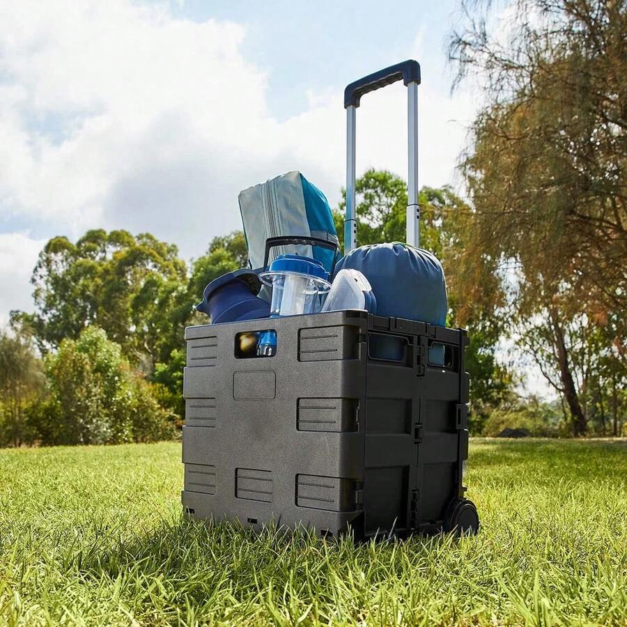 Collapsible Trolley Box - Black - màu đen - Xem 1