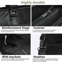 NEWHEY Men's Business Backpack, Large Capacity 15.6 Inch Laptop Pocket, Fits A4 & B4 Size, Dual Shoulder Design, Job Interview Bag, Genuine Leather, Water-Resistant, Commuter & Travel Bag - Multicolor - View 9