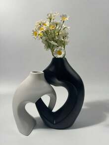 Bộ 2 bình hoa - 2 bình hoa hình vòng hoa hiện đại, kiểu dáng tối giản màu trắng, thích hợp trang trí phòng khách, lối vào, giá sách, bệ lò sưởi, bàn ăn, kệ (Lưu ý kích thước sản phẩm) - Nhiều màu - Xem 13