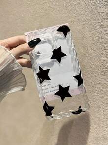 奶油色波浪边编织波浪边极简高端TPU星空彩绘防震手机壳，配装饰串珠手链，兼容 17 Pro/17 Air/17/17 Pro Max、16/11/16 Pro/16 Plus/16 Pro Max/16 E/15 Pro Max/13/14/12/XS/XR/7G/8 PXR/7/8，彩绘款也兼容 15 Pro Max、Apple 13、14、11软壳、P12防震X、编织波浪边12/14彩绘TPU防震软壳 - 彩色 - 查看 5