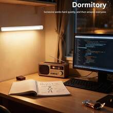 1 قطعة ضوء خزانة بمستشعر حركة قابل للشحن عبر USB، ضوء ليلي لغرفة النوم، ضوء دافئ/أبيض، مصباح ليلي قابل للشحن لاسلكي عبر USB، ضوء خزانة داخلي، ضوء خزانة لاصق مغناطيسي، مناسب للمطبخ والخزانة والسلالم - متعدد الألوان - مشاهدة 4