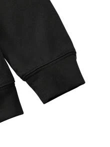 Featuring A Vibrant Pink Racing Car Pattern And Letter Print, This Creative, Casual, Minimalist Cotton-Lined, Drop-Shoulder, Comfortable, And Versatile Children's Jacket Is A Preppy Style Children's Hooded Sweatshirt With Pockets And A Zip-Up Design. - Black - View 7