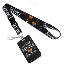 Cute Cat Cartoon Card Holder, ID Card Lanyard, Phone Strap, Key Chain, Neck Strap, Keychain, Bag Charm, Gift For Friends, Sisters, Teachers - Multicolor - View 40