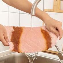 10条/20条装随机超细纤维毛巾，吸水性强，厨房清洁布，不粘油洗碗布，餐具清洁抹布，家居清洁毛巾，超强吸水清洁布，绿色 - 彩色 - 查看 5