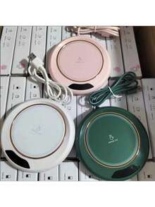 Smart Rapid Heating Coaster | 3 Temperature Settings (55-75°C) With LED Display, USB Powered Auto Shut-Off And Gravity Sensor, Non-Slip Tempered Glass Panel, Fits Multiple Cup Sizes, Perfect Gift For Home, Office, Coffee & Tea Lovers - 彩色 - 查看 3