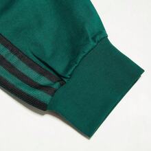 Adidas Spring/Autumn Men's Pullover Knit Sport Sweatshirt With Turn-Down Collar IU0210 - Green - View 4
