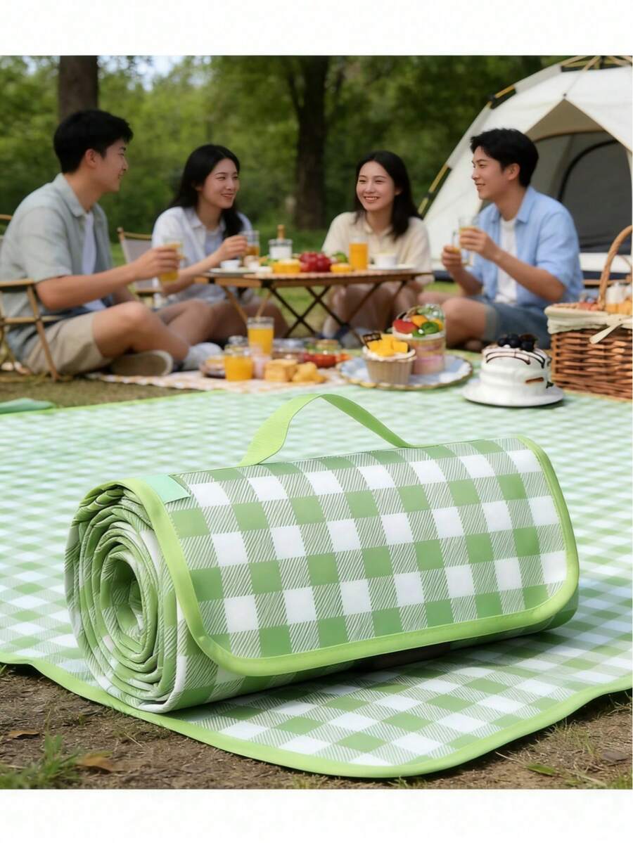 超大户外野餐露营垫 - 超大加厚防水沙滩垫，轻便野餐毯，户外防水可折叠野餐垫，便携式露营野餐垫，可折叠便携，适合旅行、海滩、公园和徒步旅行，适合家庭和朋友使用