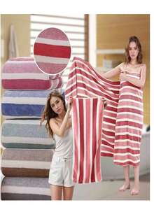 2条装速干超柔软超细纤维毛巾套装，吸水性强，适用于健身房、海滩、旅行、家庭浴室等场所，聚酯纤维材质，是商业清洁的理想之选，也是一份很棒的礼物。 - 彩色 - 查看 2