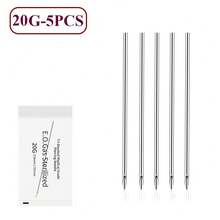 Stainless Steel Mixed Body Piercing Needles 12G 14G 16G 18G 20G Piercing Needles With Individual Packages For Ear Nose Navel - Silver - View 18