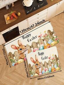 1pc Classic Rectangular Faux Cashmere White Base Area Rug, Soft & Comfortable Material, Fade Resistant After Repeated Washing, Crease Resistant When Folded, Suitable For Living Room, Bedroom, And Other Room Decor - Multicolor - View 7