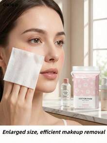 OEIEZ 1200 piezas de almohadillas de algodón cuadradas, suaves y sin pelusa, desmaquillante hipoalergénico para rostro, ojos y labios y cuidado diario de la piel, resistente para todas las necesidades de cuidado de la piel y las uñas - Multicolor - Ver 4