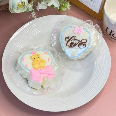 Cute High-Quality Simulated Cream Cake Silicone Slow Rebound Toy, Super Soft Stress Relief Toy, Suitable As Gift For Girls, Perfect Gift, Birthday Gift, Ideal Gift, Surprise Gift, Holiday Gift, Seasonal Gift