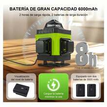 4D Nivel Láser Autonivelante Con App De 16 Lineas Nivelador Láser 360 Rotatorio Láser De Nivel Verde Profesional Con Doble Batería Niveles Laser Rotatorio Nivel Lázer Niveles Láser - por defecto - Ver 2
