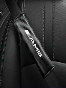 Car Seat Belts Covers Padding Carbon Fiber Belt Shoulder For Mercedes Benz AMG GLC GLB GLE CLA W206 W204 W205 W212 W213 W169 - AMG - View 3