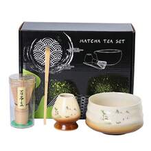1pc/4pcs Matcha Tea Set, Includes Matcha Bowl, Matcha Whisk, Matcha Cup, Stirrer, Tea Spoon, Tea Bowl Set, Matcha Preparation Tools, Dessert & Beverage Making Tools, Japanese Gift Box, Matsushiro Matcha Stirring Set, Gift For Matcha Enthusiasts - Multicolor - View 4