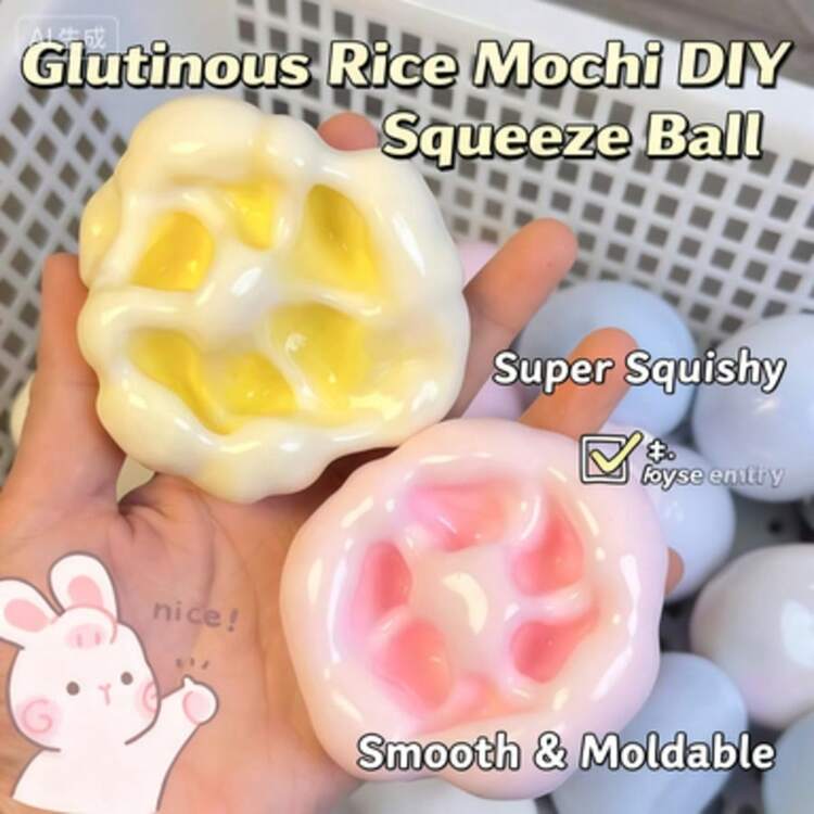 Soft Squeezy Sensory Toy - Moldable DIY Stress Relief Gadget, Suitable For Office, Home, And Commute - Multicolor - View 8