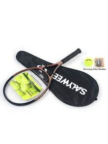 SALYWEE Chameleon Pro Tennis Racket - RaceRun Max | Carbon Fiber & Aluminum Alloy | Sparkling Finish | Pre-Strung 55lbs & Grip | Lightweight | Unstrung Weight 295±5g | Ready To Play All-In-One Kit (1 Racket + Bag + Balls + Overgrip) - Multicolor - View 13