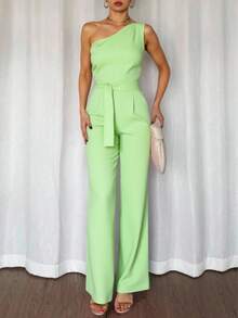 TAILORED JUMPSUIT - 淺綠色 - 查看 4