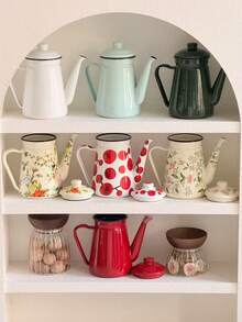 1 قطعة إبريق قهوة ضيق الفوهة بلون أحادي وبنقشات، مناسب للموقد والمدفأة في جميع المواسم، لتحضير القهوة وغلي الماء وصنع الشاي، هدية مثالية لعيد الميلاد والهالوين وعيد الشكر وغيرها من المناسبات