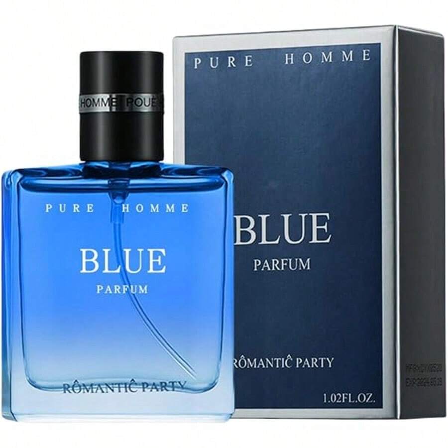 Blue Cologne Men's Perfume 1.01oz , With Attractive Signature Scent, High-End Aroma, Elegant Appearance: Beautifully Packaged In A Luxury Gift Box, Suitable For Couples, Best Friends, Bosses, Birthdays, Thanksgiving, Halloween, Christmas Decorations And Gifts Mother Day Gift.A Fresh And Elegance Scent, Perfect For Everyday Use And Special Occasions﻿ - 藍色 - 查看 1