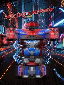 1pc 2.4G Remote Control Transforming Car, Spider RC Car, Transforming Robot RC Car, 1:18 Scale Transforming Robot, Convertible Robot And Vehicle, With Flashing Lights, One-Button 360° Rotating Transforming Car Toy, Suitable For 3-12 Years Old Boys, Kids Birthday, New Year, Christmas, Halloween, Easter Gift - Multicolor - View 4